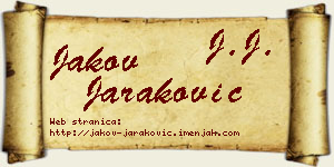 Jakov Jaraković vizit kartica
